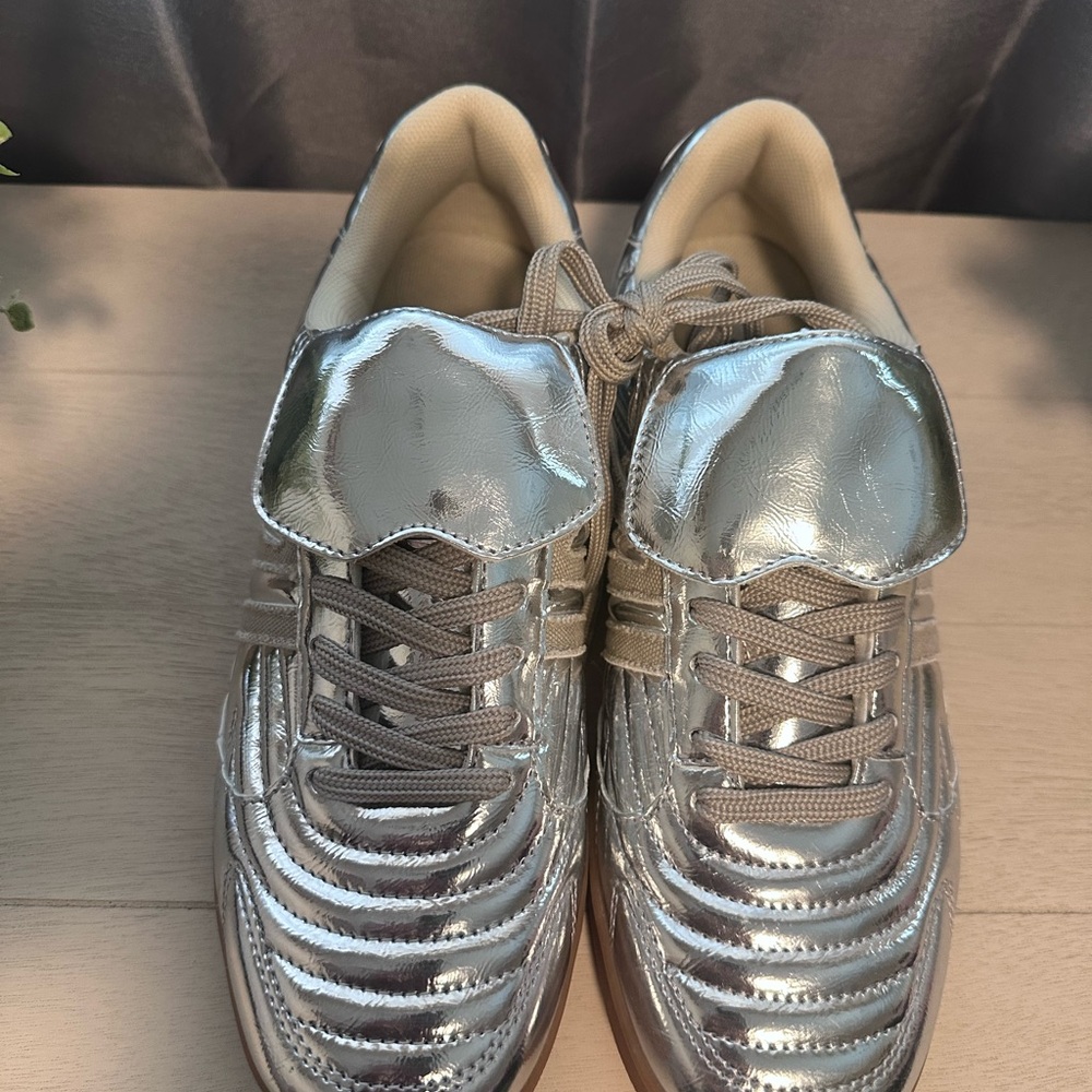 NWOT - Steve Madden Silver Sneakers